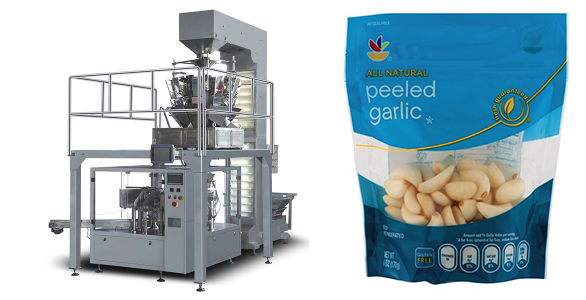 Peeled Garlic Doypack Pouch Filling Sealing Packing Machine